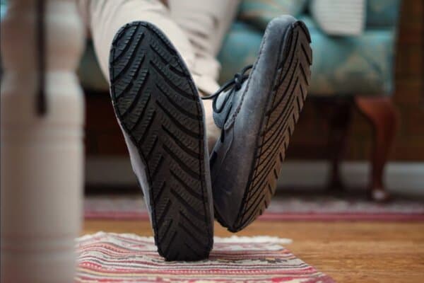 rubber shoes on carpet