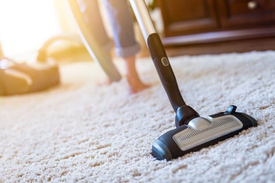 vacuuming milk stain on carpet