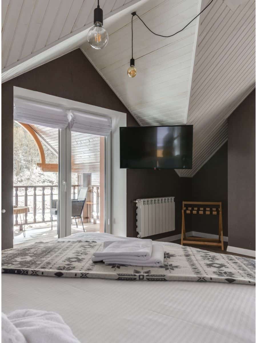 How to Hang Curtains from a Slanted Ceiling