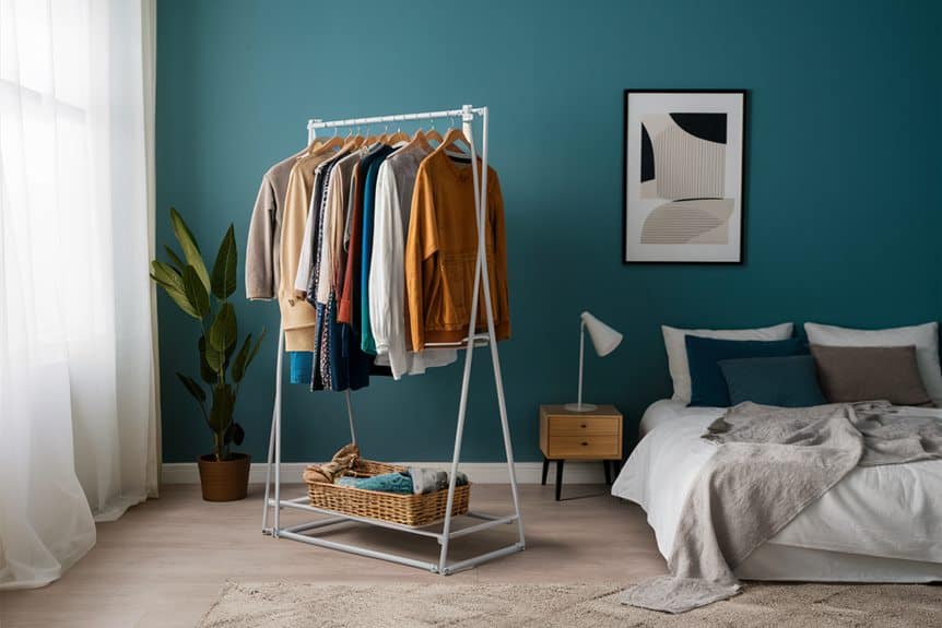 collapsible garment racks storage