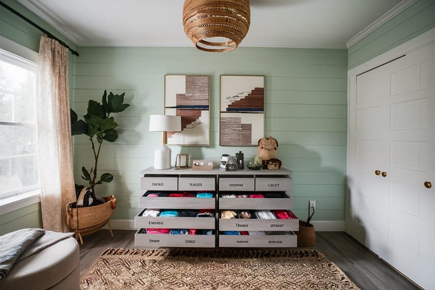 efficient dresser drawer organization