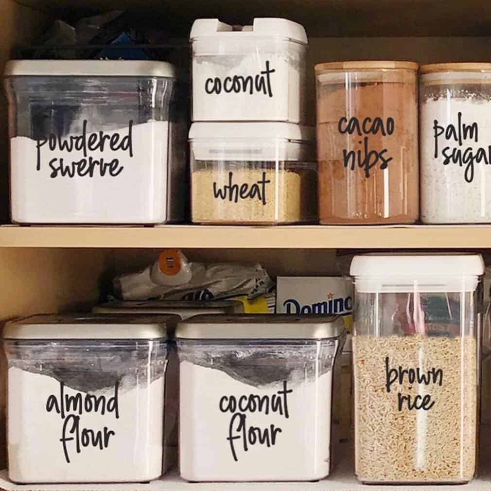 food container labels