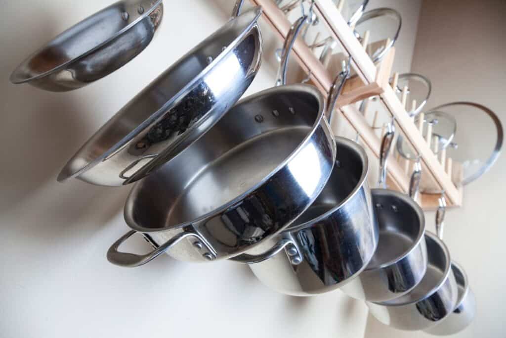 hanging pots and pans