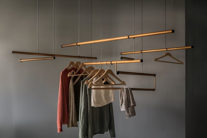 hanging clothes storage racks