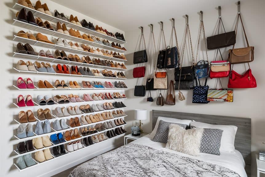 hanging storage for footwear and bags