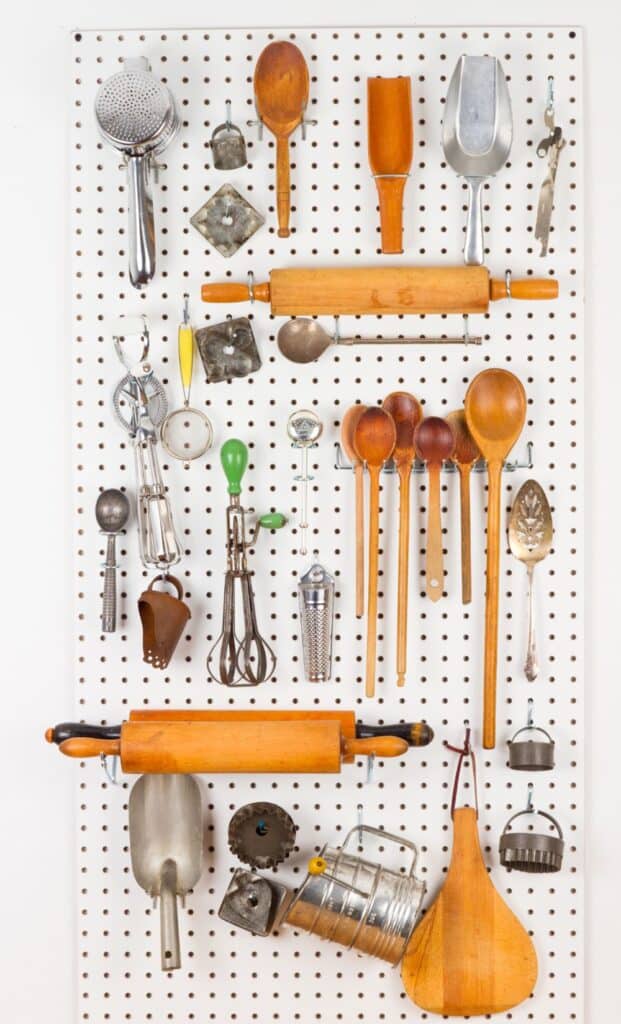 kitchen cabinet pegboard 1