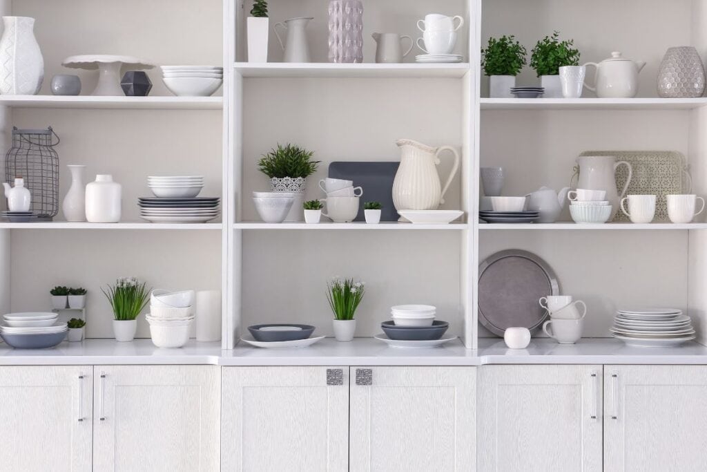 kitchen open shelf