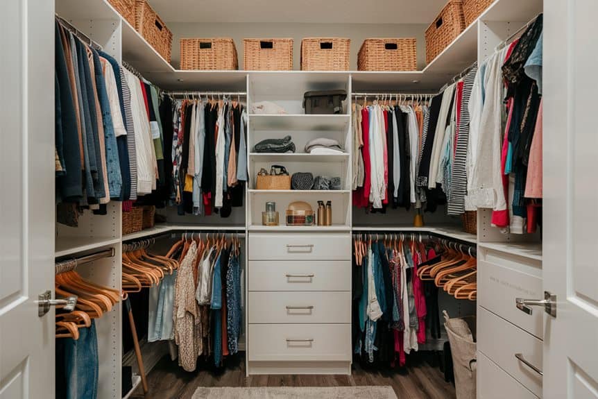 maximize closet storage with shelving