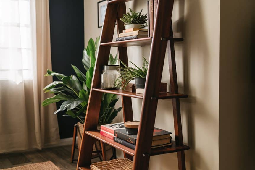 multipurpose ladder shelving versatility