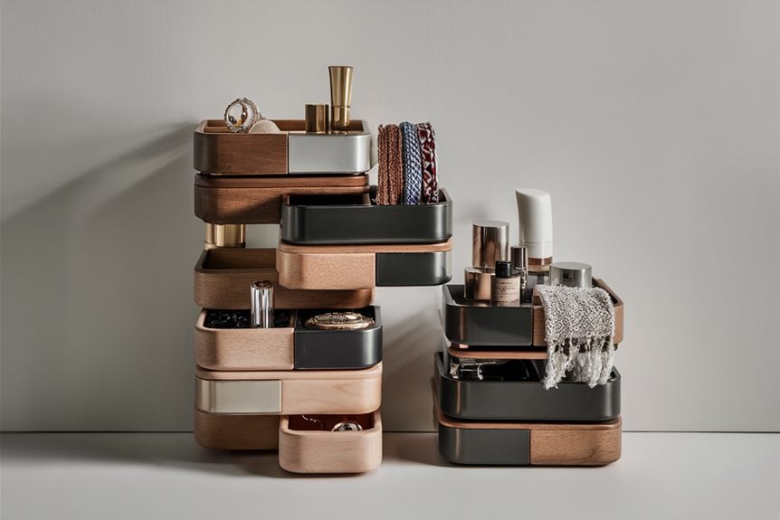 stackable storage bins for accessories