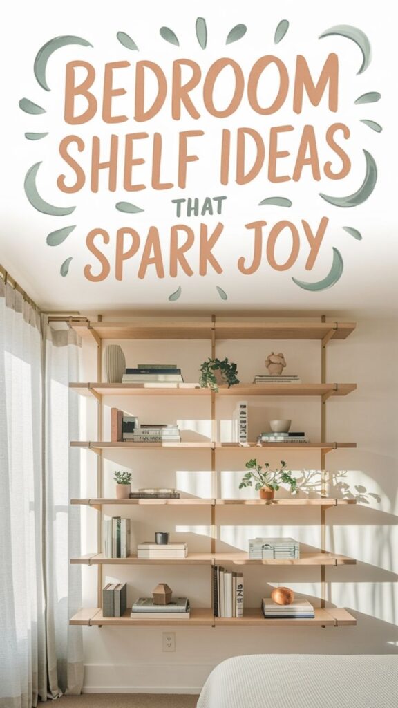 bedroom shelf organization