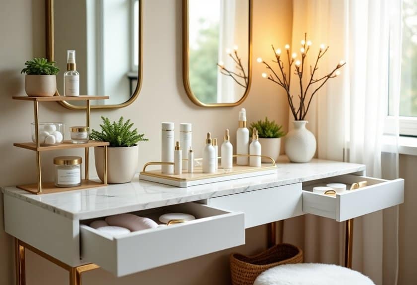 skincare routine organization tips