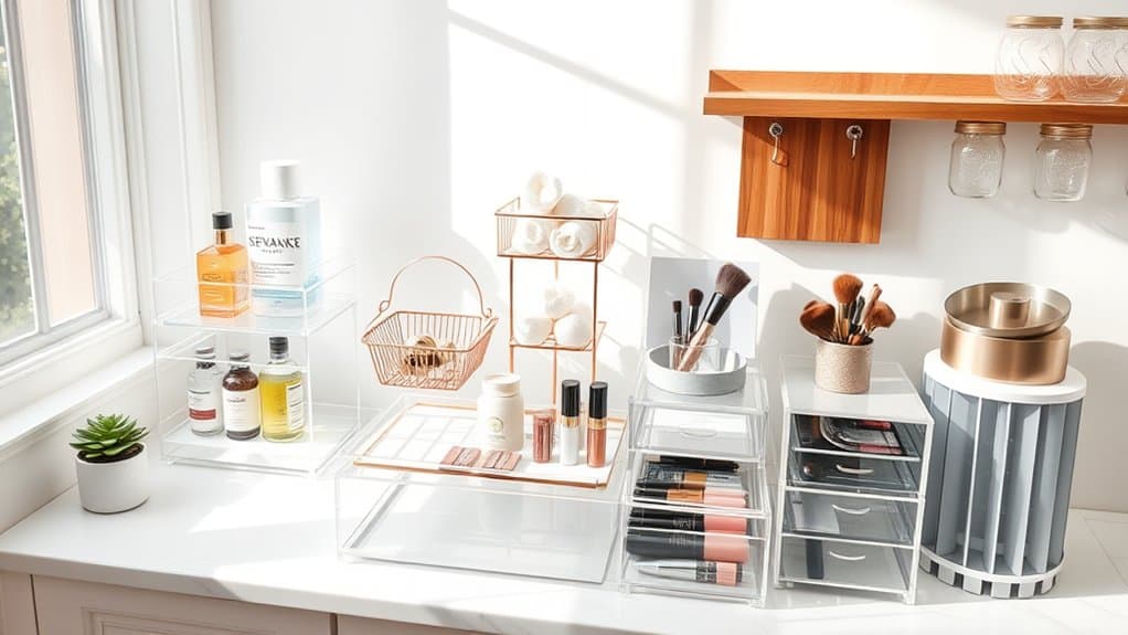 bathroom cosmetics organization tips