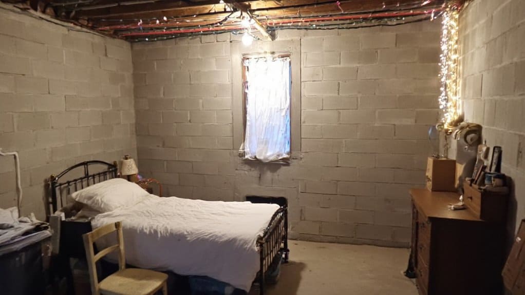 budget friendly basement bedroom