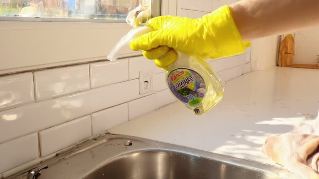 cleaning kitchen tile backsplash