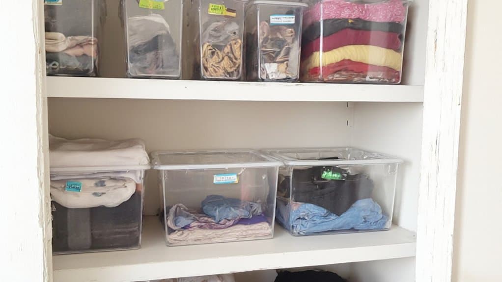 closet bins for organization
