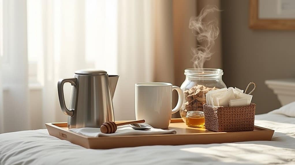 cozy beverage station setup