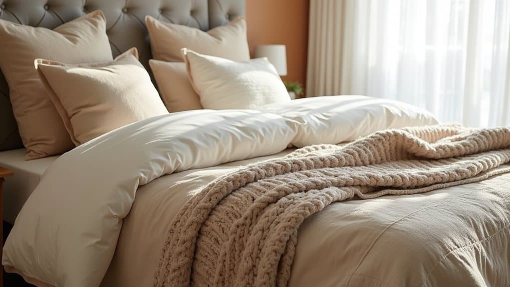 cozy guest room bedding