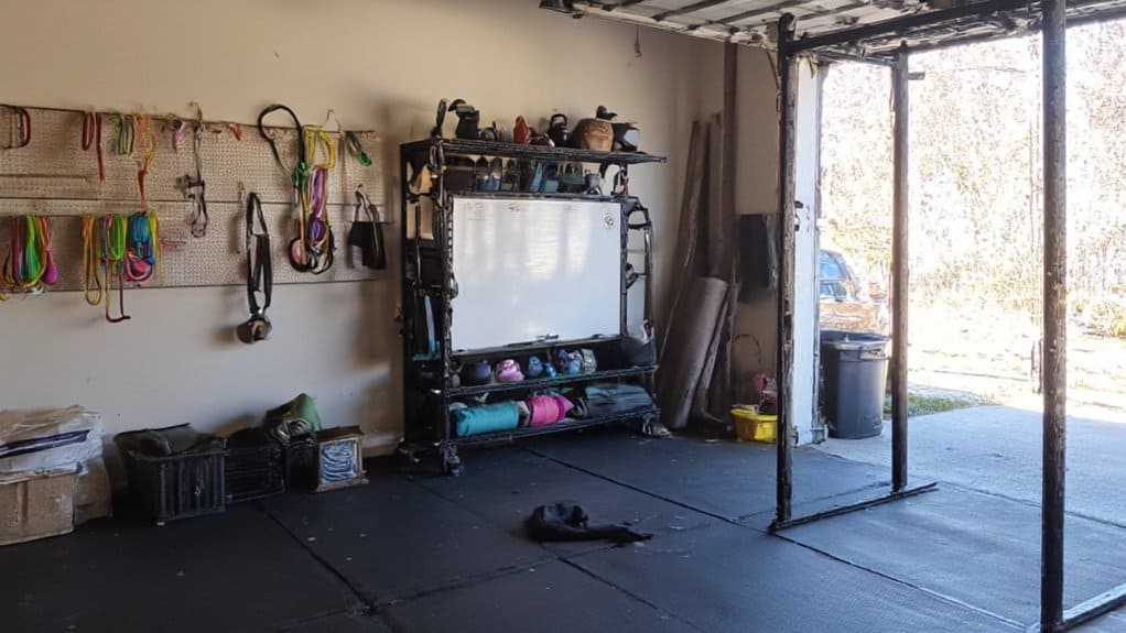 creative garage gym organization