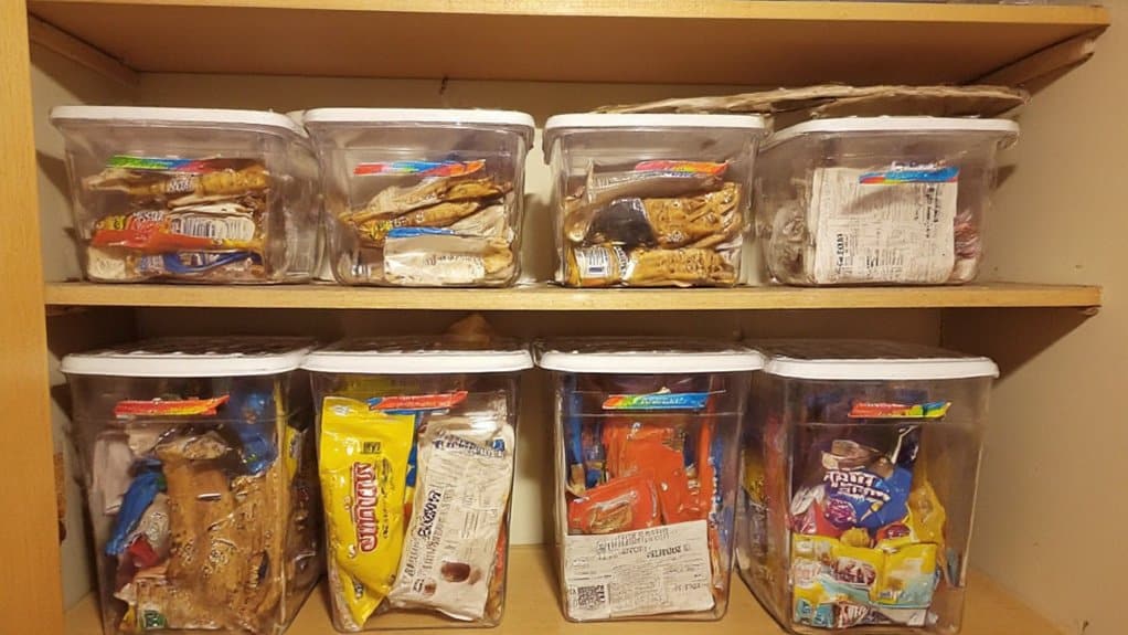 easy snack pantry organization