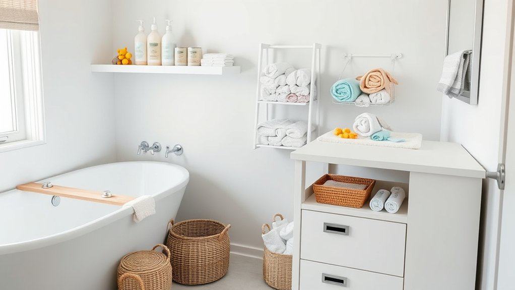 efficient baby bath organization
