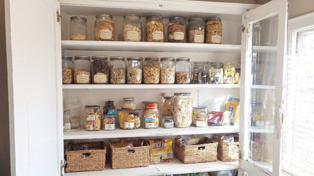 efficient open shelf organization