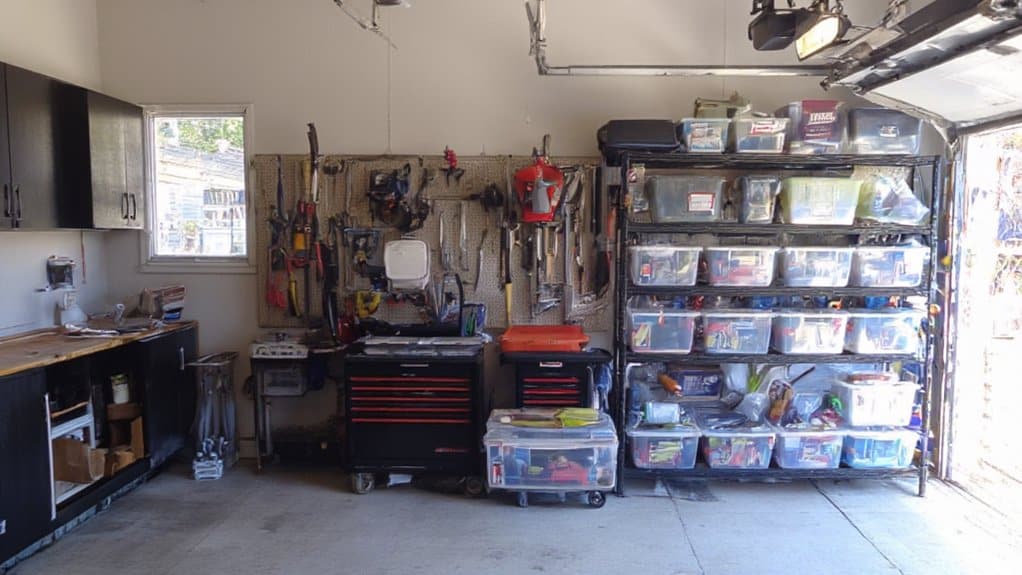 garage organization with husky