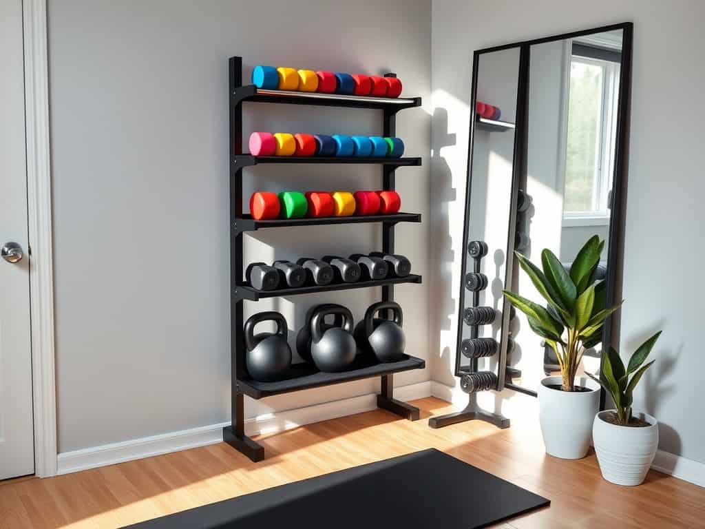 home gym weight storage