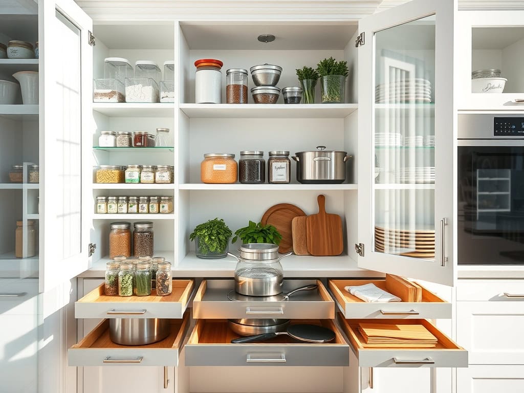 kitchen organization cabinet tips
