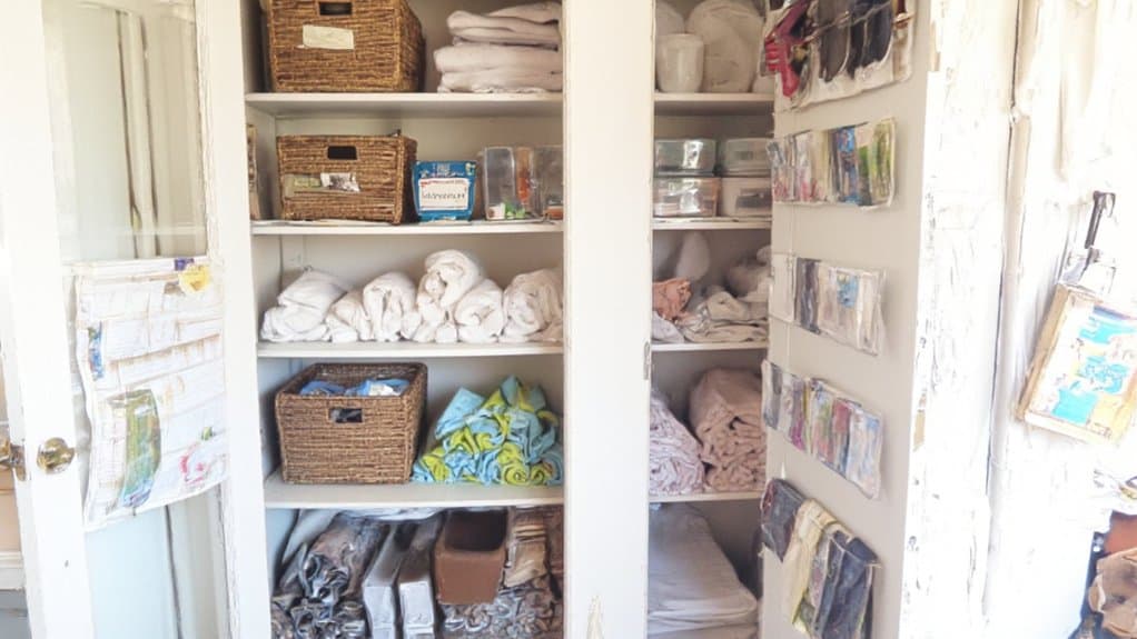maximize linen closet storage