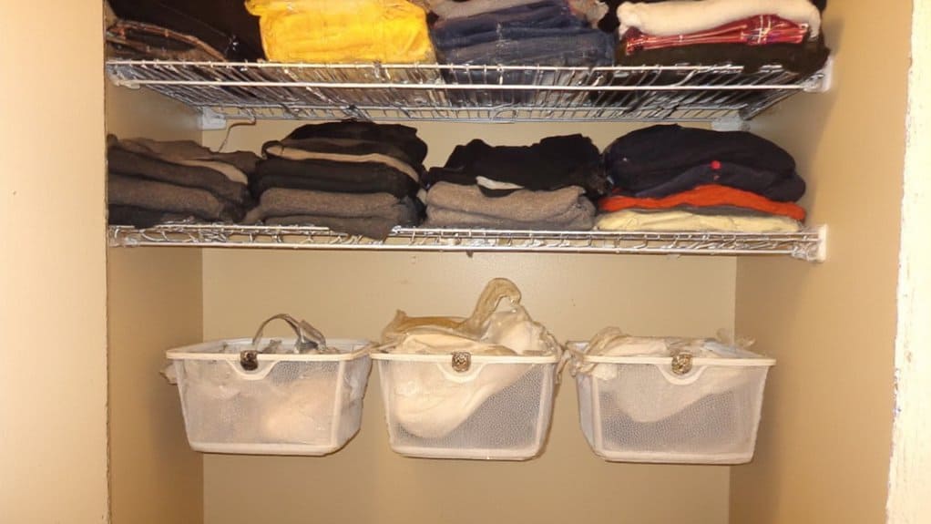 maximize storage with baskets