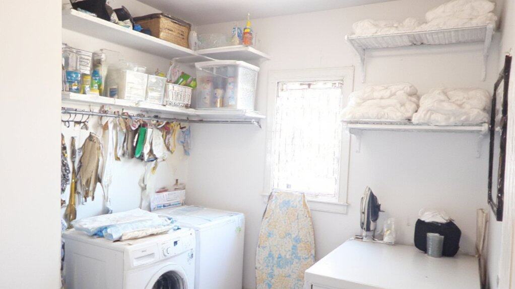 maximize vertical laundry storage