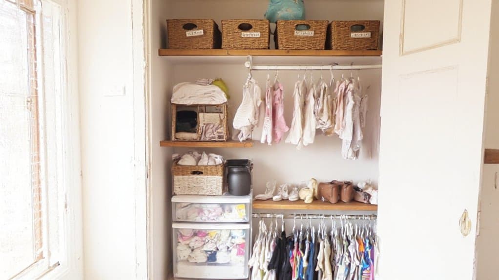 nursery closet organization tips
