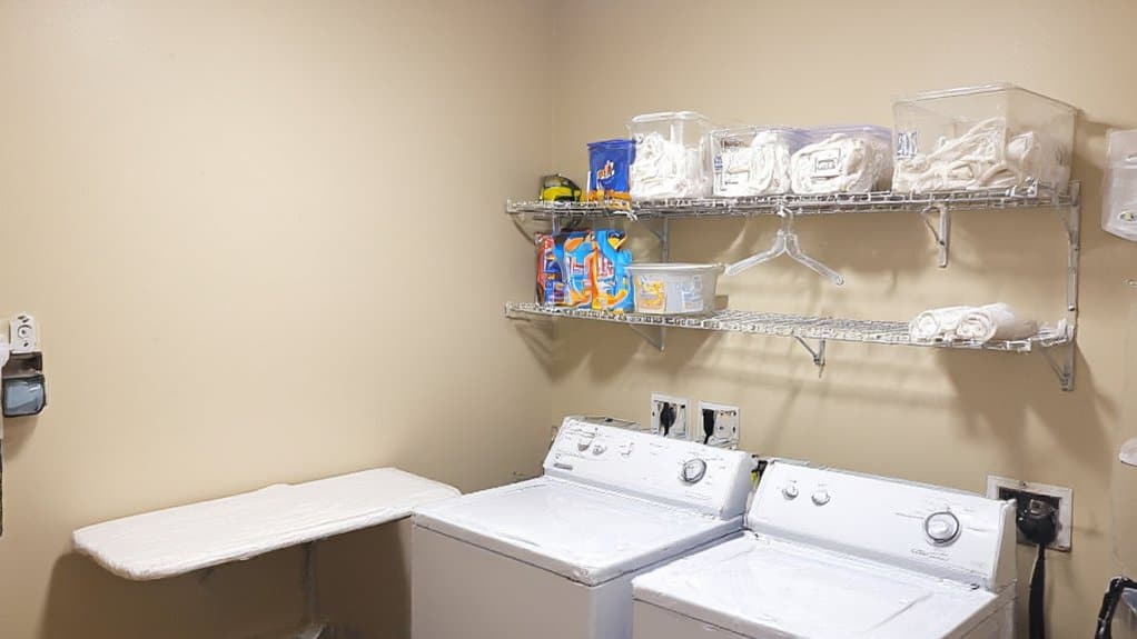 organize rental laundry space