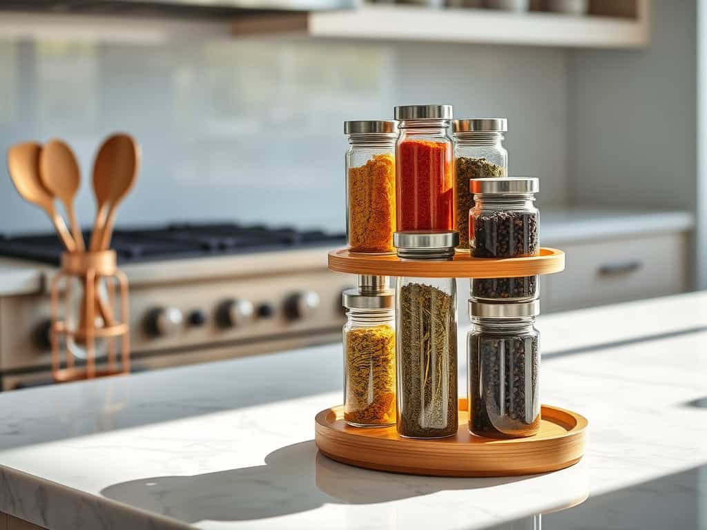 organize seasonings for efficiency