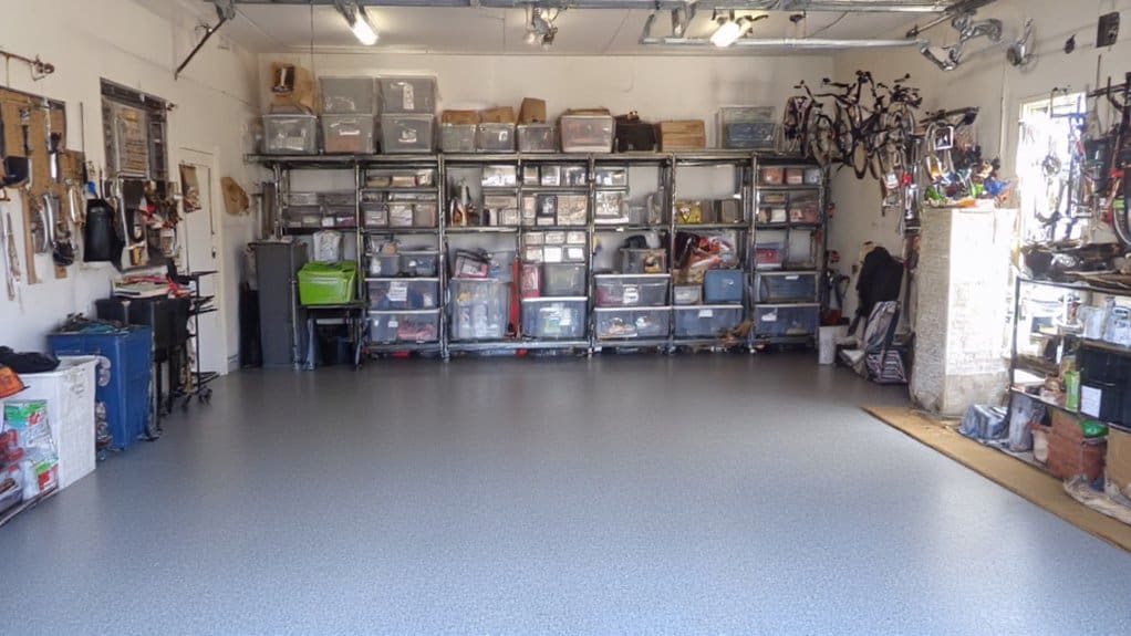 organized and clean garage