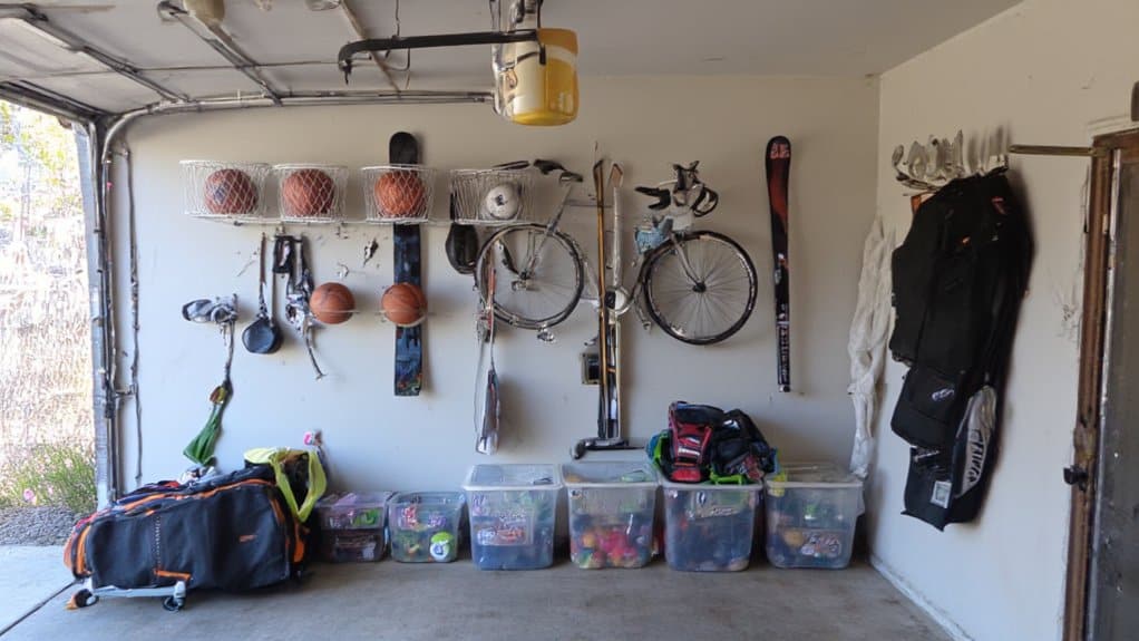 organized garage sports storage