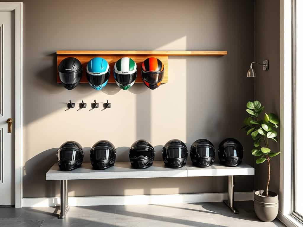 organized helmet storage solutions