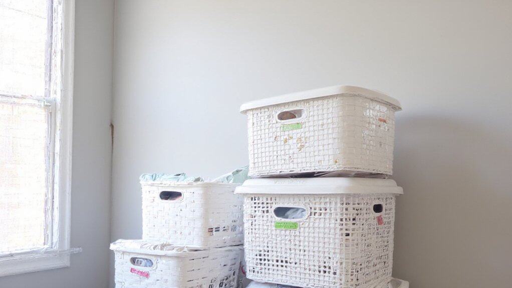 organized laundry basket system