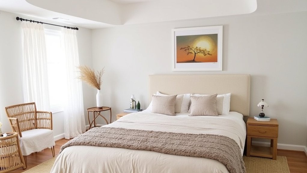 relaxing soft neutral decor