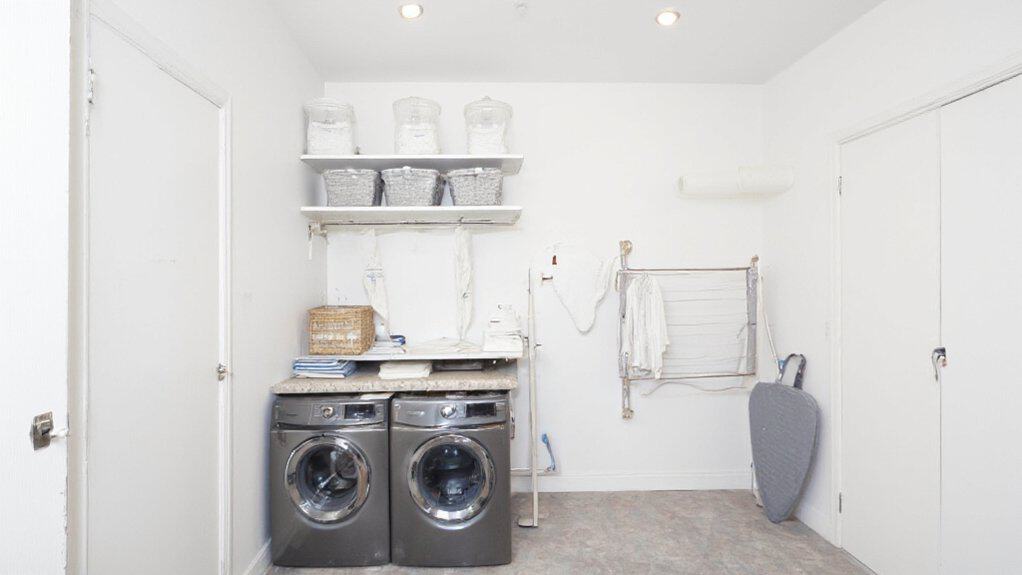 sleek functional laundry organization