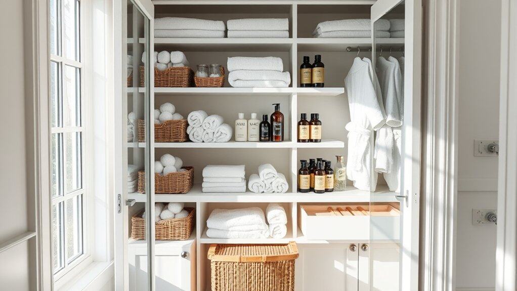 small bathroom closet tips