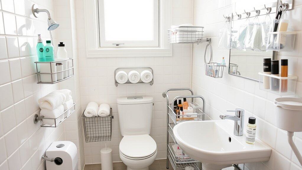 small space bathroom organization
