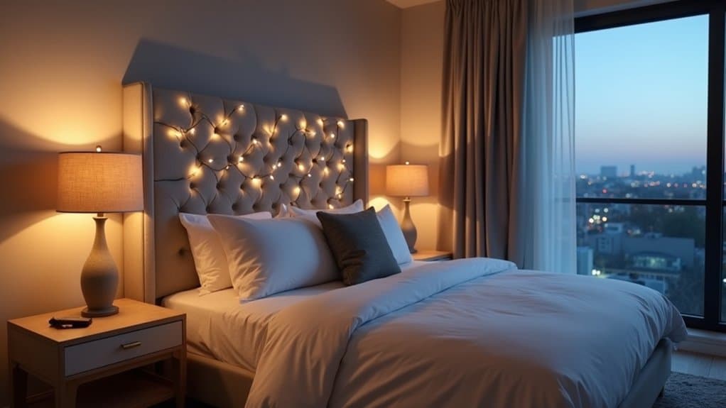 soft warm bedside lighting