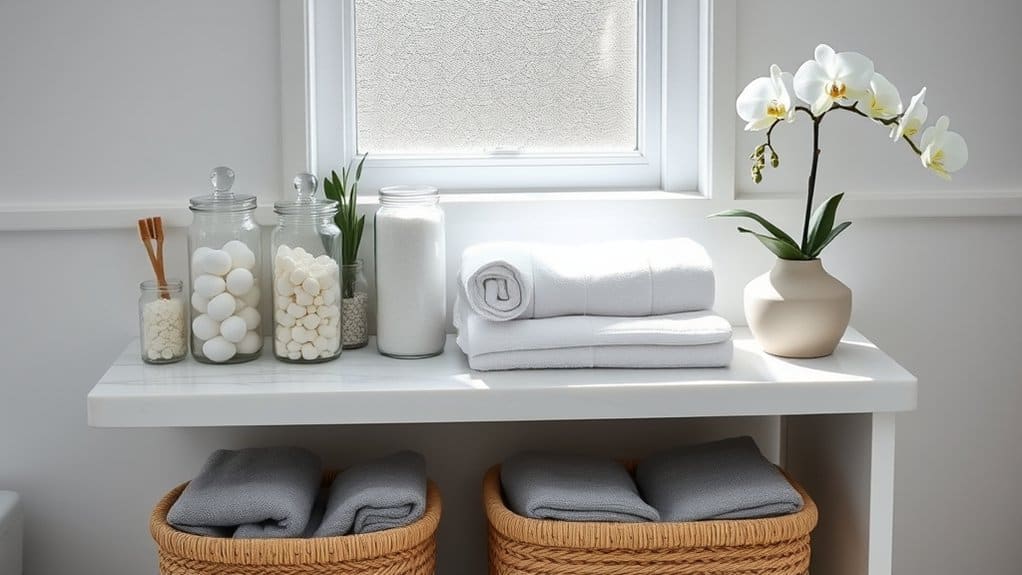 spa inspired bathroom organization ideas