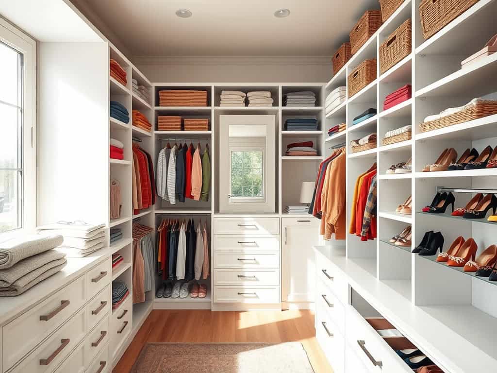 tidy bedroom clothing storage