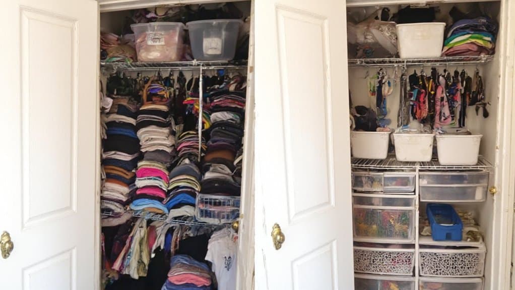 tidy small closet ideas