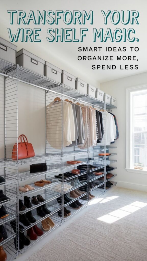 wire shelf closet organization