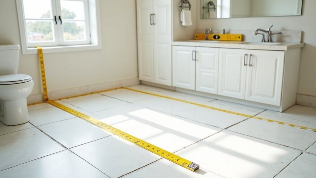 accurate bathroom floor measurement