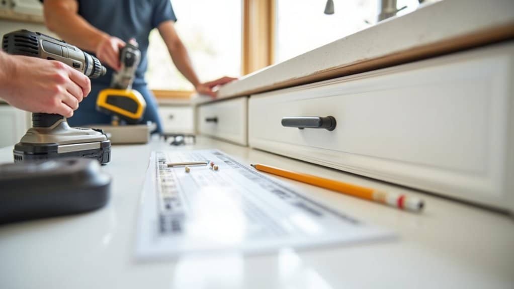 add kitchen cabinet hardware